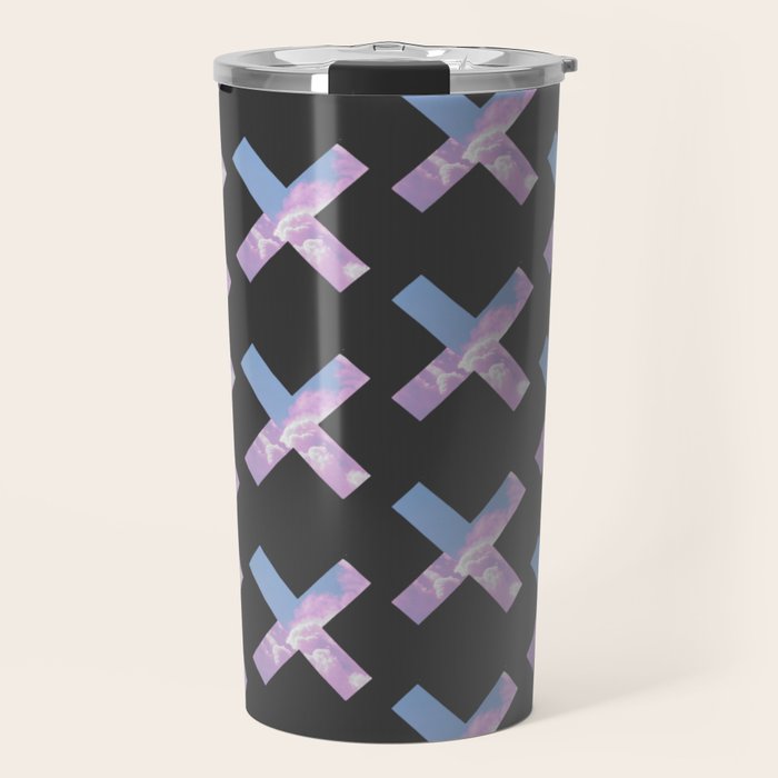 2010s era egirl x pattern Travel Mug Gallery Image 1
