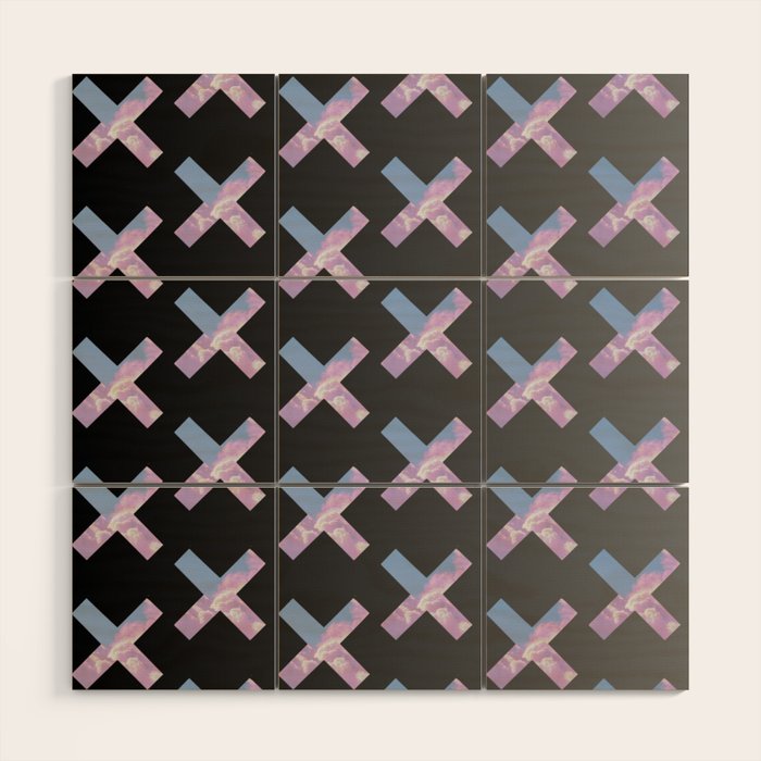 2010s era egirl x pattern Wood Wall Art Gallery Image 1