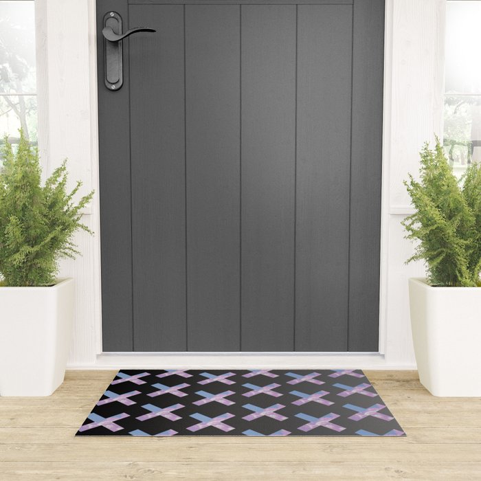 2010s era egirl x pattern Welcome Mat Gallery Image 3