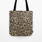 William Morris Style Art Nouveau Dark Floral Tote Bag Gallery Image 1
