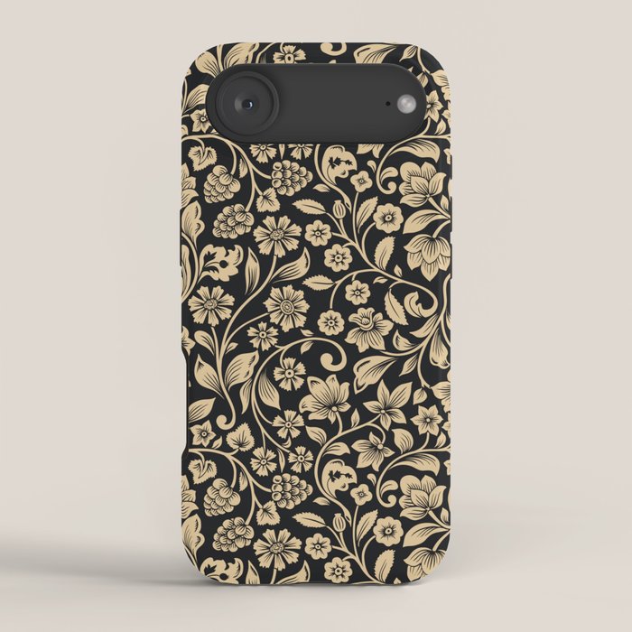 William Morris Style Art Nouveau Dark Floral iPhone Case Gallery Image 2