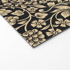 William Morris Style Art Nouveau Dark Floral Welcome Mat Gallery Image 2