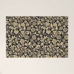 William Morris Style Art Nouveau Dark Floral Welcome Mat Gallery Image 1