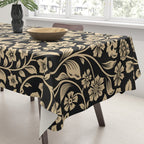 William Morris Style Art Nouveau Dark Floral Tablecloth Gallery Image 3