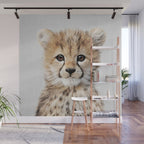 Baby Cheetah - Colorful Wall Mural Gallery Image 1