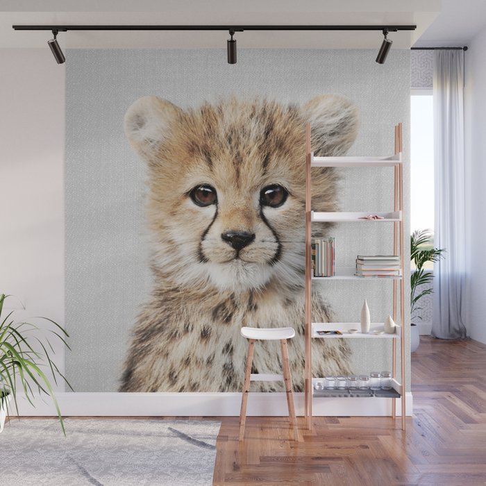 Baby Cheetah - Colorful Wall Mural Gallery Image 1