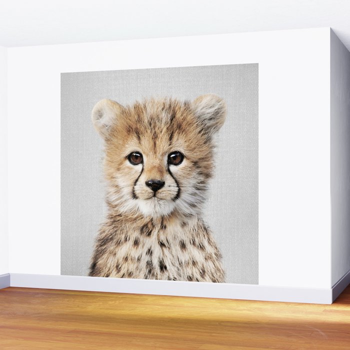 Baby Cheetah - Colorful Wall Mural Gallery Image 2