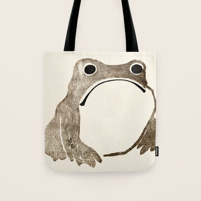 Unimpressed Frog Meika Gafu by Matsumoto Hoji 1814 - Frog Tote Bag Gallery Image 1