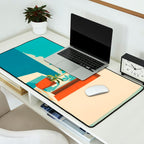 Mediterranean Balcony Orange Tree Desk Mat Gallery Image 2