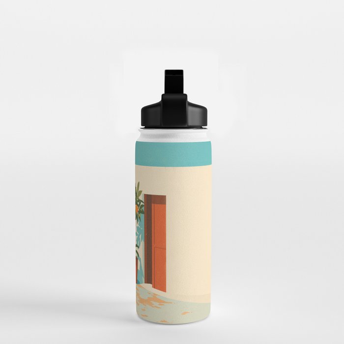 Mediterranean Balcony Orange Tree Water Bottle Gallery Image 2