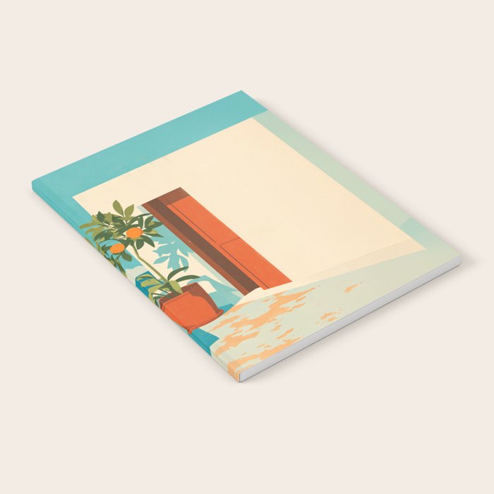 Mediterranean Balcony Orange Tree Notebook Gallery Image 2