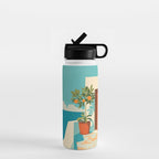 Mediterranean Balcony Orange Tree Water Bottle Gallery Image 1