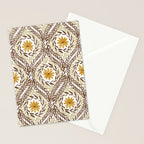 Golden Daisy Swirl Stationery Card Gallery Image 2