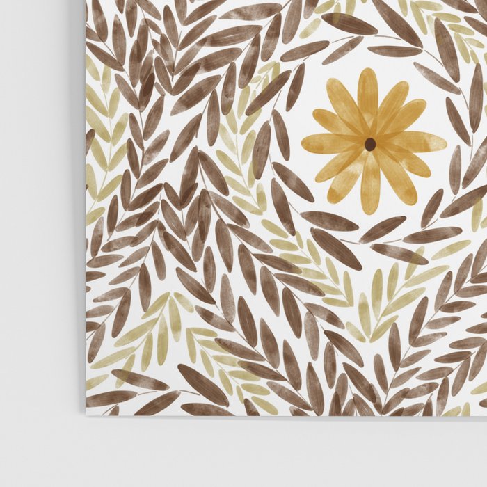 Golden Daisy Swirl Poster Gallery Image 3