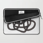'Ink Memories' Minimalist Ink Line Drawing Abstract Black Brush Strokes Modern Funky Maze by Ejaaz Haniff Laptop Sleeve Gallery Image 2