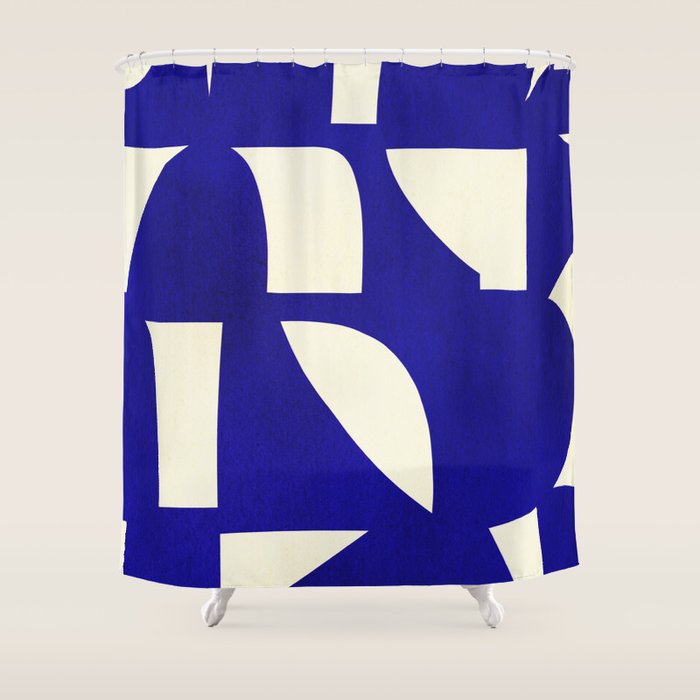 Abstract A15-blue Shower Curtain Gallery Image 1