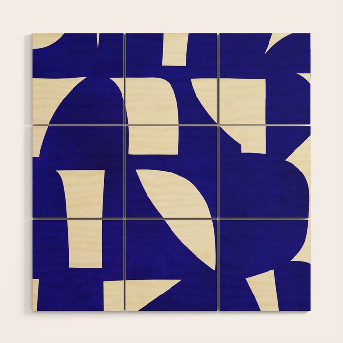 Abstract A15-blue Wood Wall Art Gallery Image 1