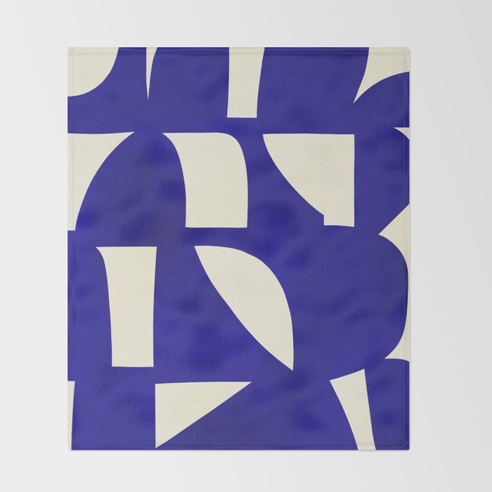 Abstract A15-blue Throw Blanket Gallery Image 2