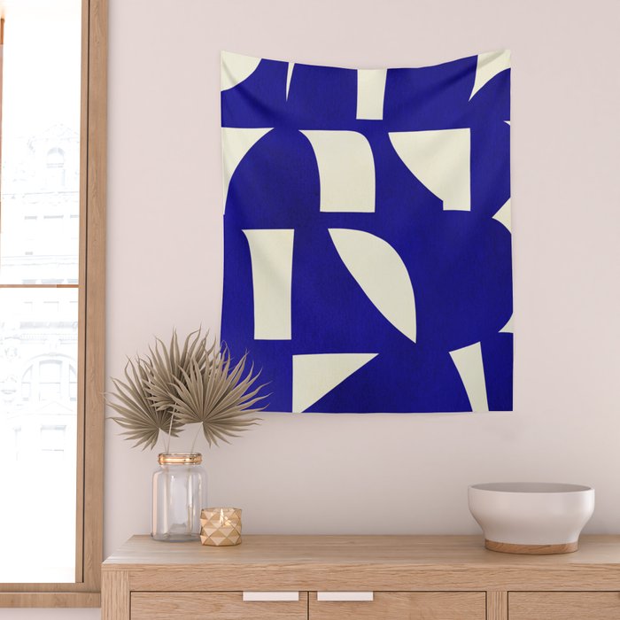 Abstract A15-blue Wall Tapestry Gallery Image 2