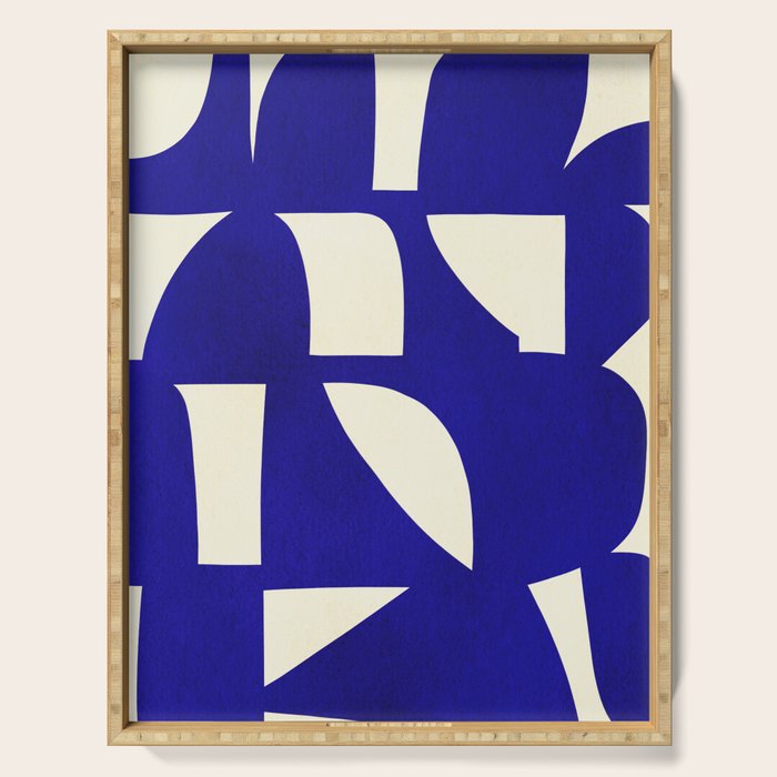 Abstract A15-blue Serving Tray Gallery Image 1