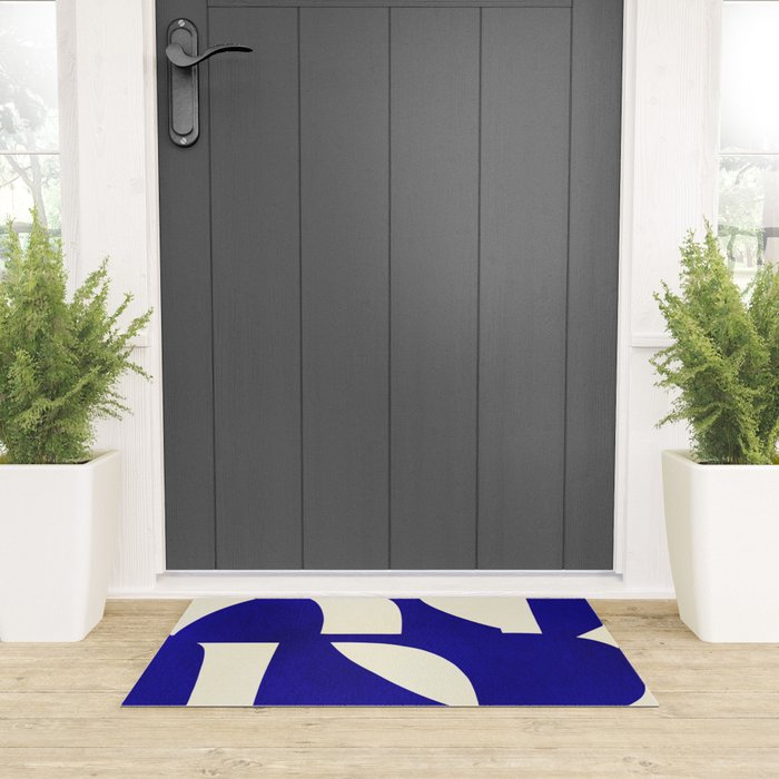 Abstract A15-blue Welcome Mat Gallery Image 3