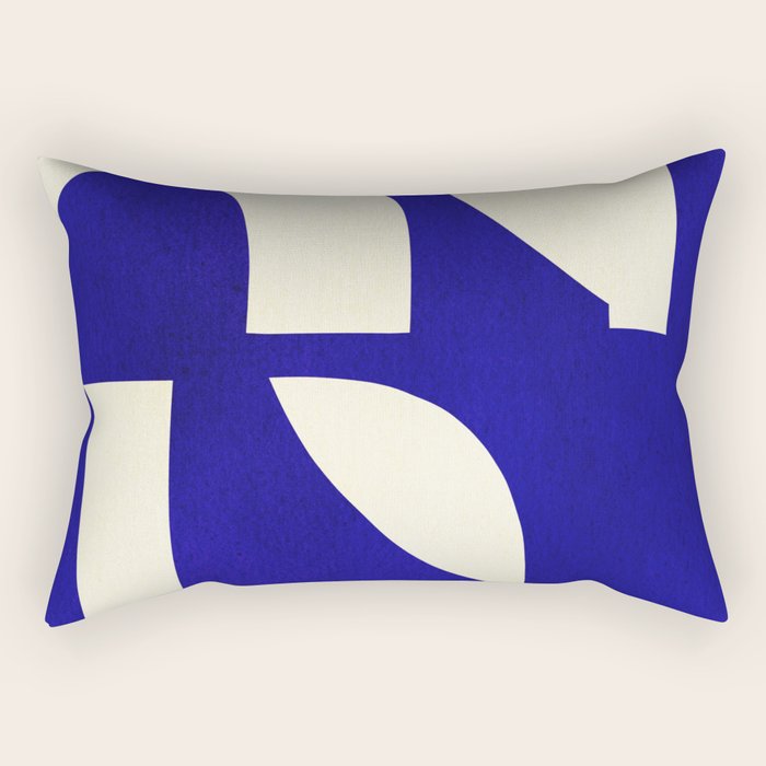 Abstract A15-blue Rectangular Pillow Gallery Image 2