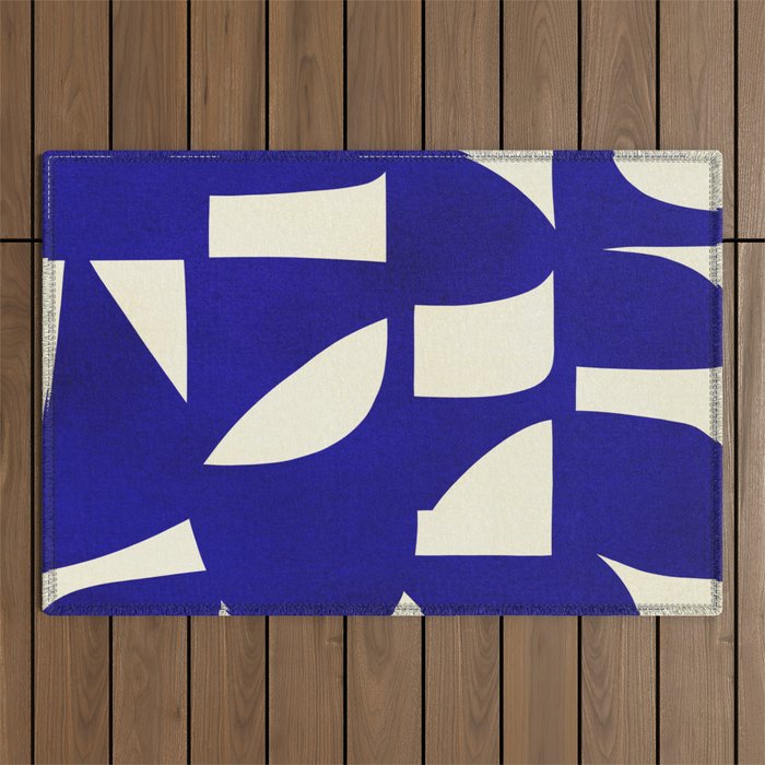 Abstract A15-blue Outdoor Rug Gallery Image 1