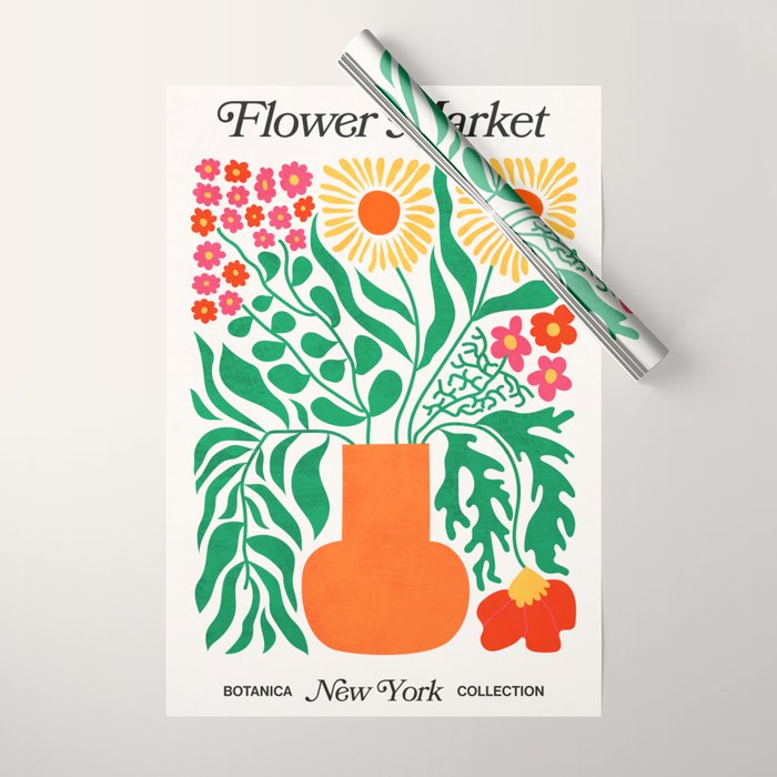 New York: Flower Market 01 | Botanica Edition Wrapping Paper Gallery Image 1