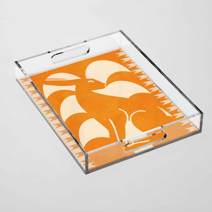 Minimalist Rabbit 3 Acrylic Tray Gallery Image 1