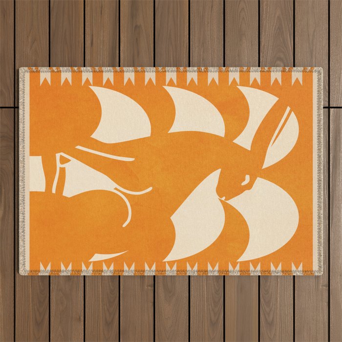 Minimalist Rabbit 3 Outdoor Rug Gallery Image 1
