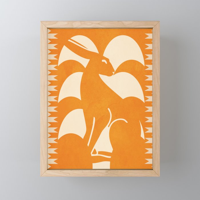 Minimalist Rabbit 3 Mini Art Print Gallery Image 1