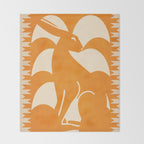 Minimalist Rabbit 3 Throw Blanket Gallery Image 2