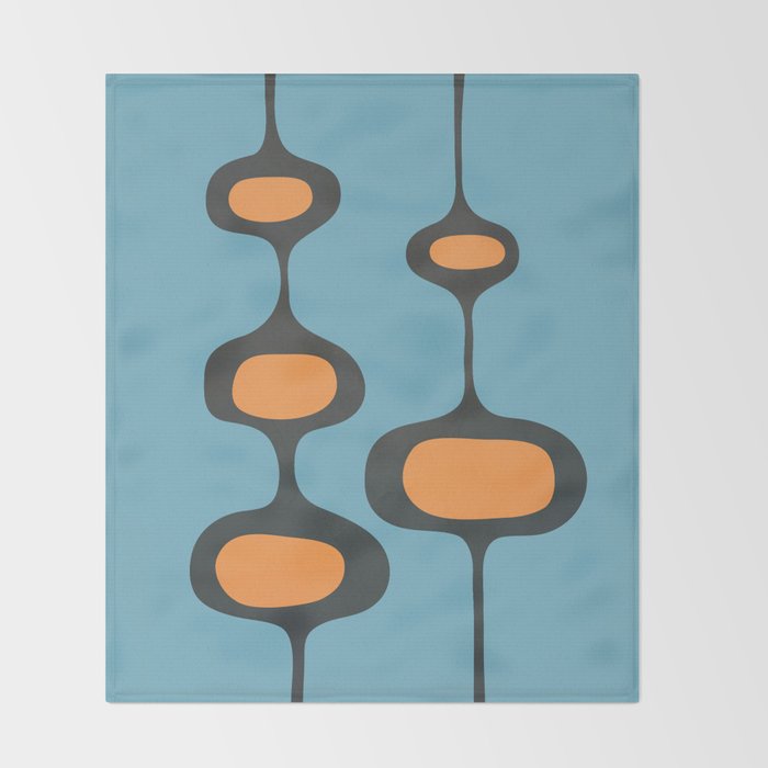 Mid-Century Modern Abstract Art 17 Throw Blanket Gallery Image 2