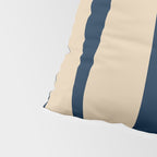 Mid Century Modern Kwaito Abstract Pattern Beige and Navy Blue Pillow Sham Gallery Image 4
