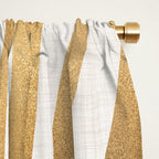 Metallic Gold Palm Leaf Window Curtain Gallery Image 2