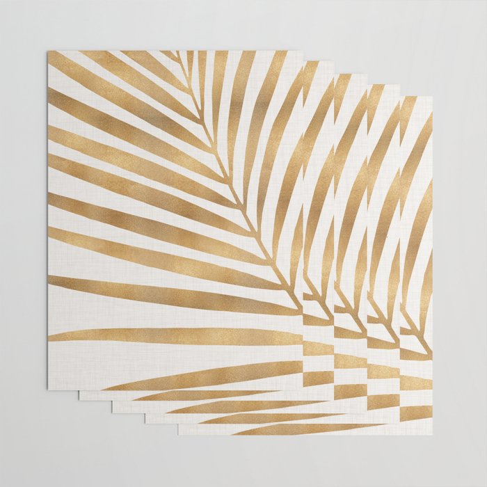 Metallic Gold Palm Leaf Wrapping Paper Gallery Image 3