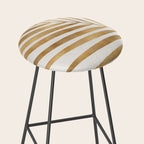 Metallic Gold Palm Leaf Stool Gallery Image 2