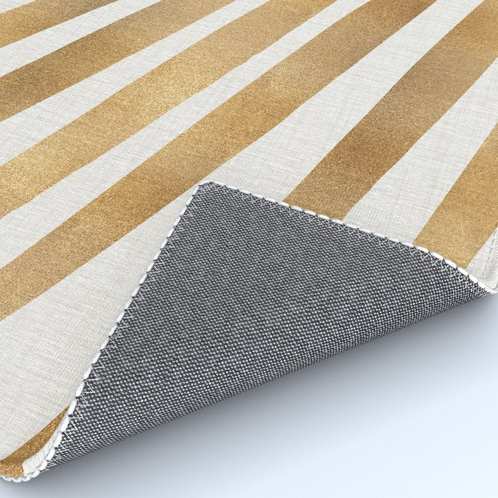 Metallic Gold Palm Leaf Rug Gallery Image 4