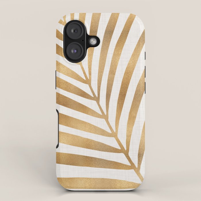 Metallic Gold Palm Leaf iPhone Case Gallery Image 1