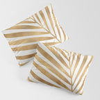 Metallic Gold Palm Leaf Pillow Sham Gallery Image 3