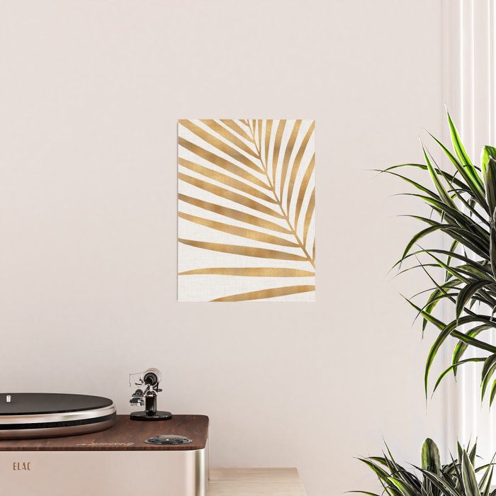 Metallic Gold Palm Leaf Poster Gallery Image 2