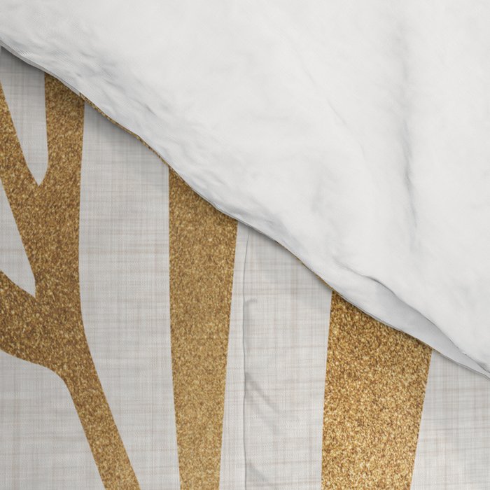 Metallic Gold Palm Leaf Comforter Gallery Image 4