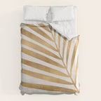 Metallic Gold Palm Leaf Duvet Cover Gallery Image 6
