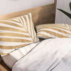 Metallic Gold Palm Leaf Pillow Sham Gallery Image 2