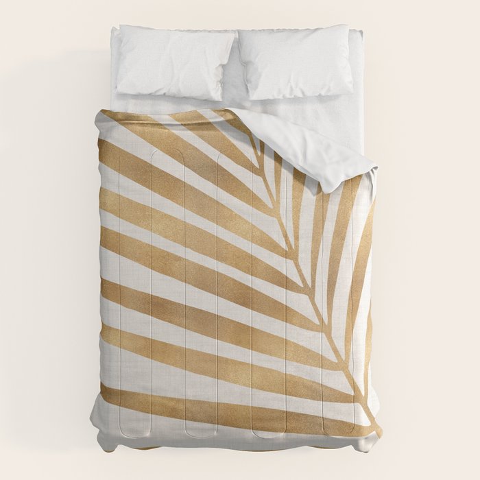 Metallic Gold Palm Leaf Comforter Gallery Image 6