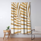 Metallic Gold Palm Leaf Window Curtain Gallery Image 5