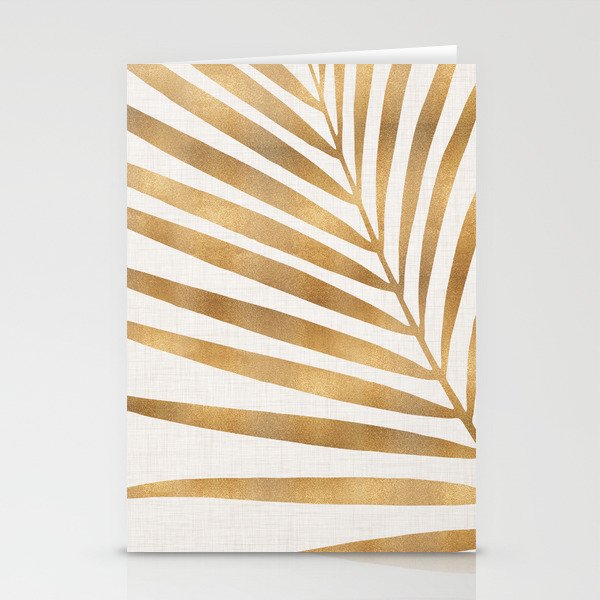 Metallic Gold Palm Leaf Stationery Card Gallery Image 2