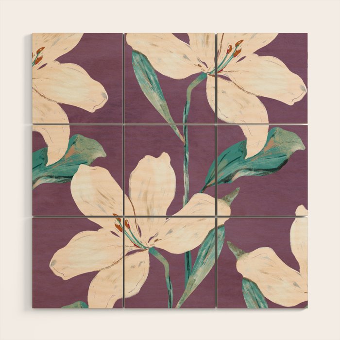 Spring Flowers 5 Wood Wall Art Gallery Image 1