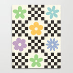 Retro Colorful Flower Double Checker Notebook Gallery Image 4
