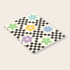 Retro Colorful Flower Double Checker Notebook Gallery Image 2